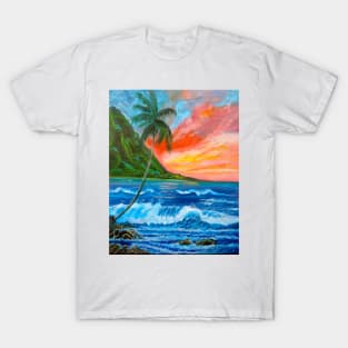 PALM TREE AND SUNSET T-Shirt